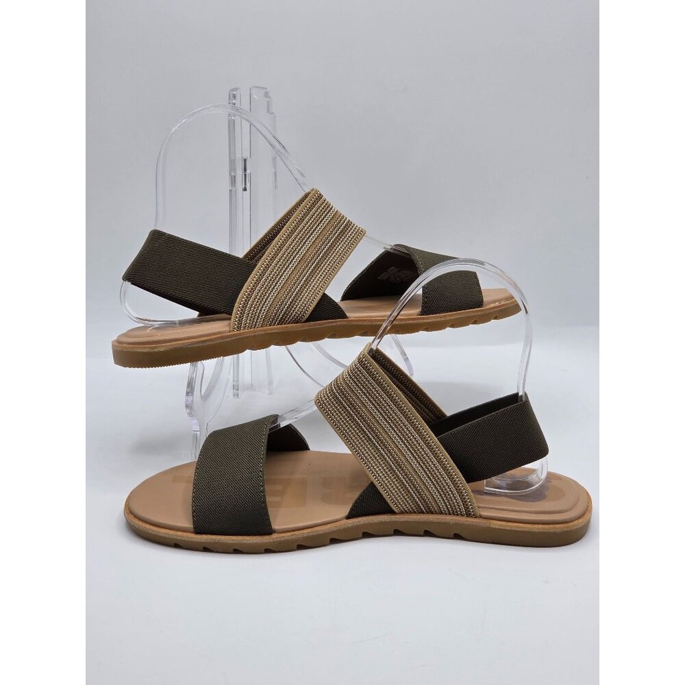 Sorel Ella II Colorblock Flat Sandals Open Toe Leather Strappy 7.5 Summer Beach